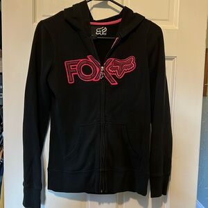 FOX racing pink and black hoodie